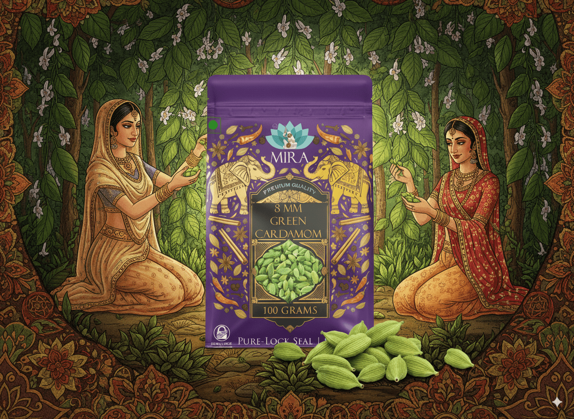 Green Cardamom Exporters from Trusted Supplier of Kerala Cardamom to Middle East, Russia Mira Masala