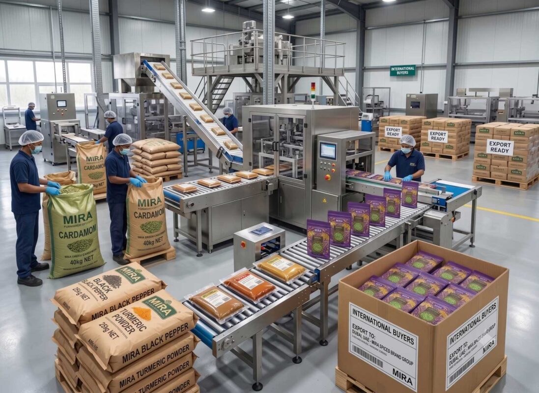 Food-grade packaging for exported Indian spices